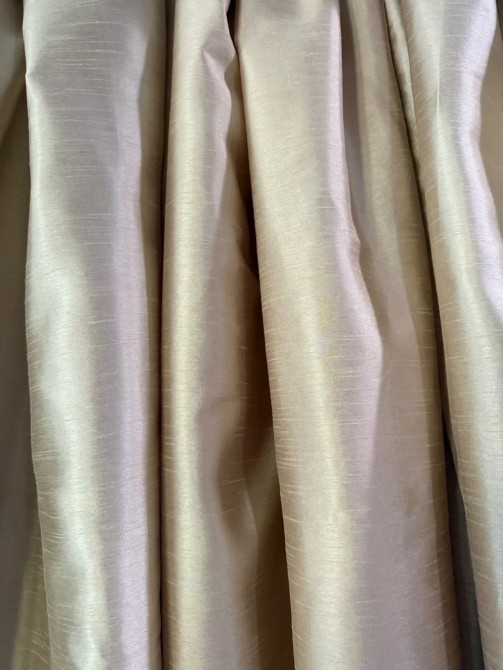 RODEO HOME Gold Faux Silk Taffeta Curtain Panel 54”x90”
